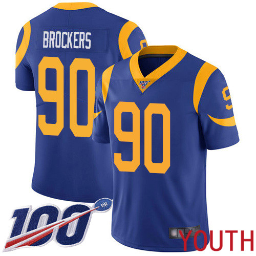 Los Angeles Rams Limited Royal Blue Youth Michael Brockers Alternate Jersey NFL Football #90 100th Season Vapor Untouchable